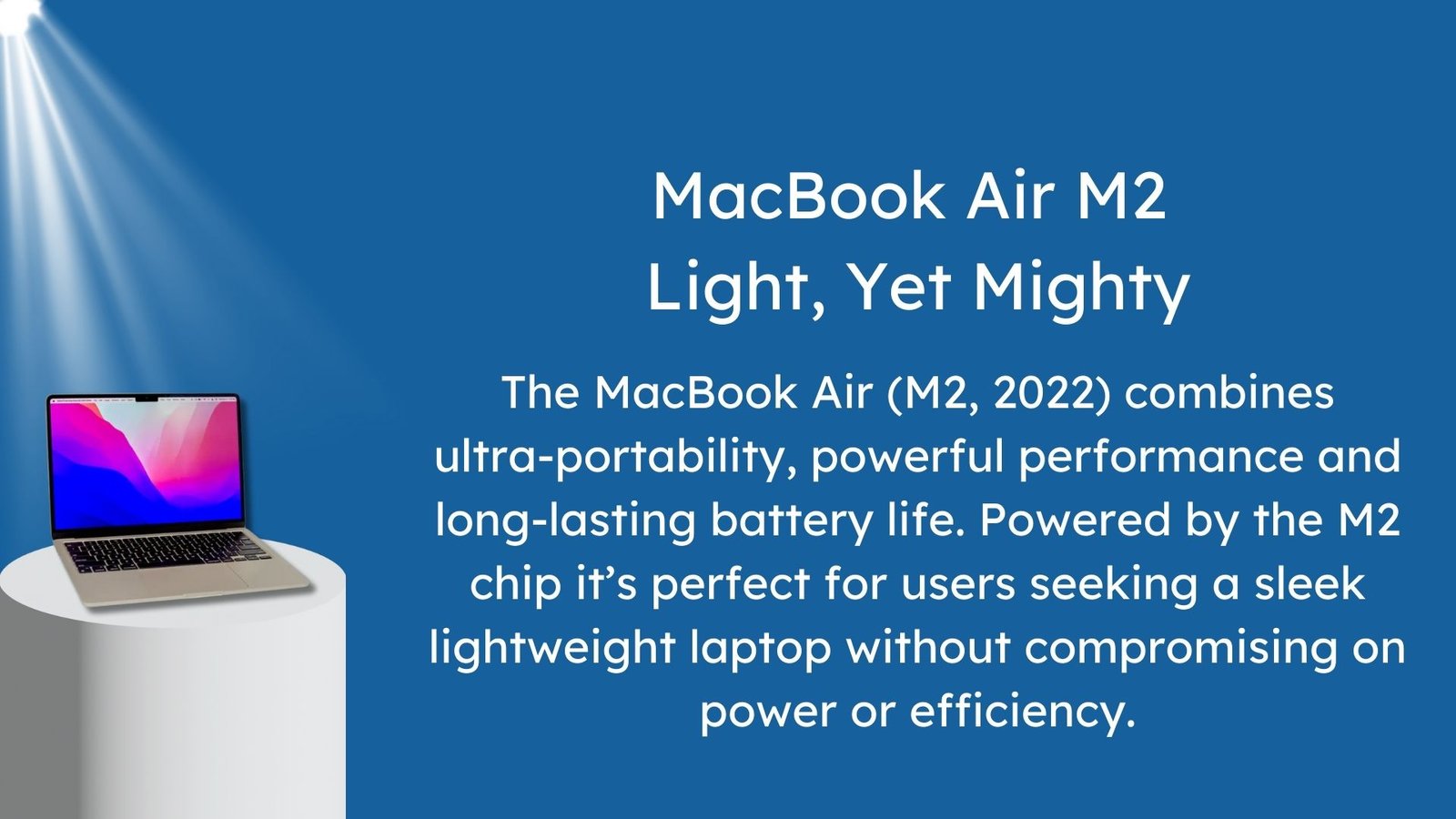 MacBook Air M2 2022 laptop with Liquid Retina display